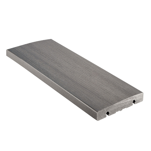 Terrassendiele WPC massiv Graphitgrau einseitig Holzstruktur, einseitig glatt, unterseitige Nut, DIE SMARTE KLICK - 22 x 119 mm