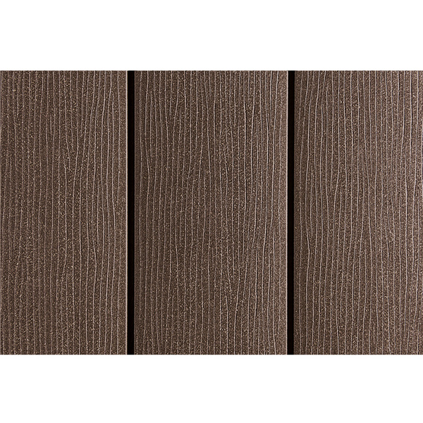 Terrassendiele WPC massiv Schwarzbraun einseitig Holzstruktur, einseitig glatt, Clipmontage_laengsseitig, DIE SMARTE - 19 x 139 mm