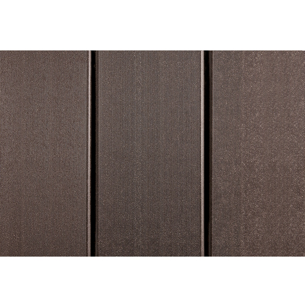 Terrassendiele WPC massiv Schwarzbraun einseitig Holzstruktur, einseitig geriffelt, DIE STARKE - 38 x 140 mm