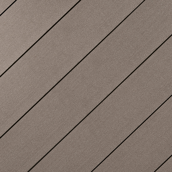 Terrassendiele WPC massiv Schwarzbraun einseitig gebürstet, längsseitige Nut, DIE URBANE - 21 x 162 mm