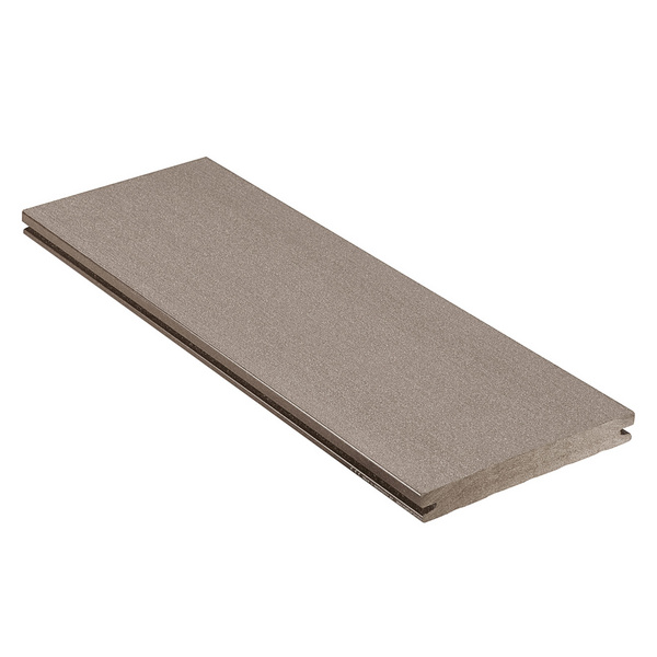 Terrassendiele WPC massiv Schwarzbraun einseitig gebürstet, längsseitige Nut, DIE URBANE - 21 x 162 mm