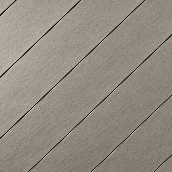 Terrassendiele WPC massiv Titangrau einseitig gebürstet, längsseitige Nut, DIE URBANE - 21 x 162 mm