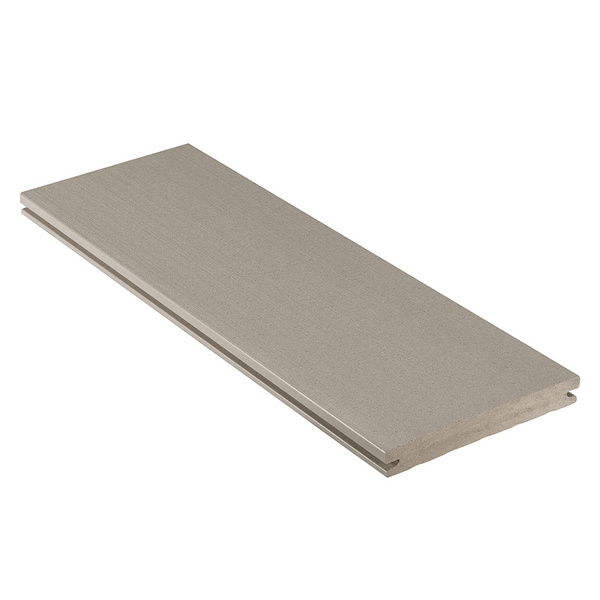 Terrassendiele WPC massiv Titangrau einseitig gebürstet, längsseitige Nut, DIE URBANE - 21 x 162 mm