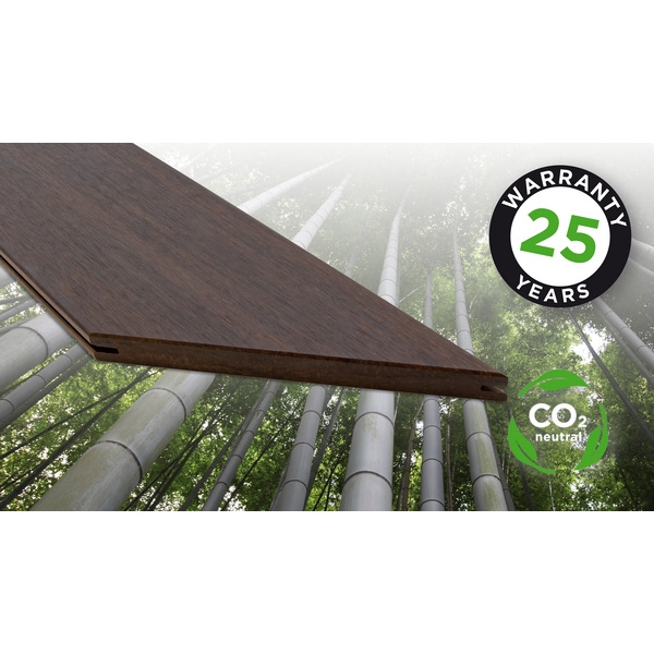 Terrassendiele Bambus thermobehandelt beidseitig glatt, Bamboo X-treme - 20 x 137 mm