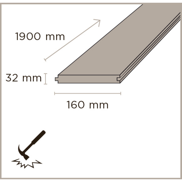 Massivholzdiele High Density Caramel unbehandelt - Bamboo Ultradensity
