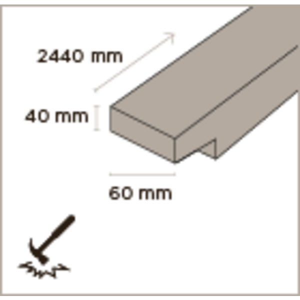 Unterkonstruktion Bambus einseitig bombiert - Bamboo N-durance