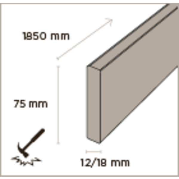 Bamboo X-treme Fassadenelement Rhombus 1850x75x12mm Density Unbehandelt
