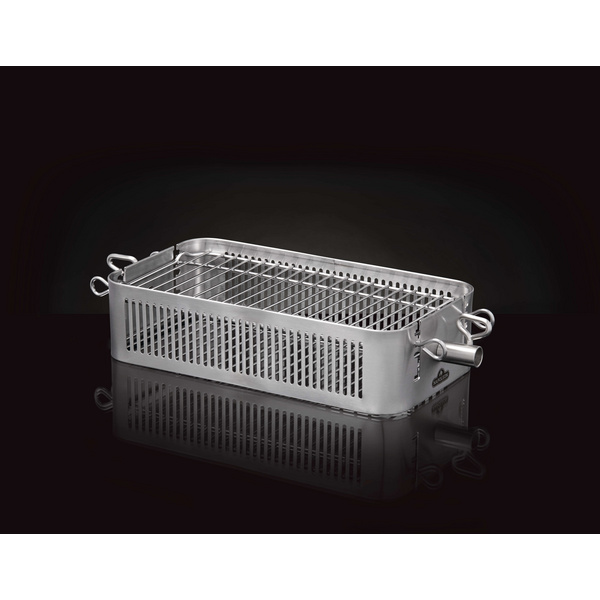 Edelstahl-Grillkorb für Drehspieß, verstellbar