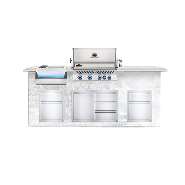 Gasgrill Prestige PRO™ 500, Edelstahl, Einbaugrill, inkl. Drehspieß