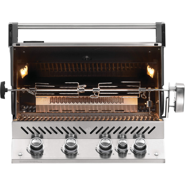 Gasgrill Prestige PRO™ 500, Edelstahl, Einbaugrill, inkl. Drehspieß