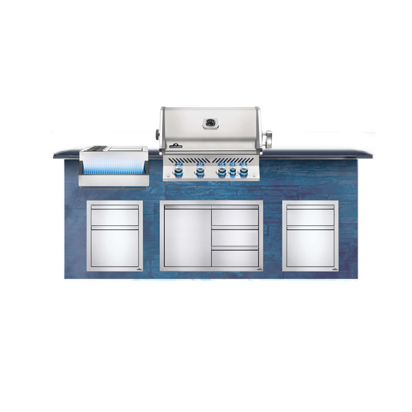 Gasgrill Prestige PRO™ 500, Edelstahl, Einbaugrill, inkl. Drehspieß