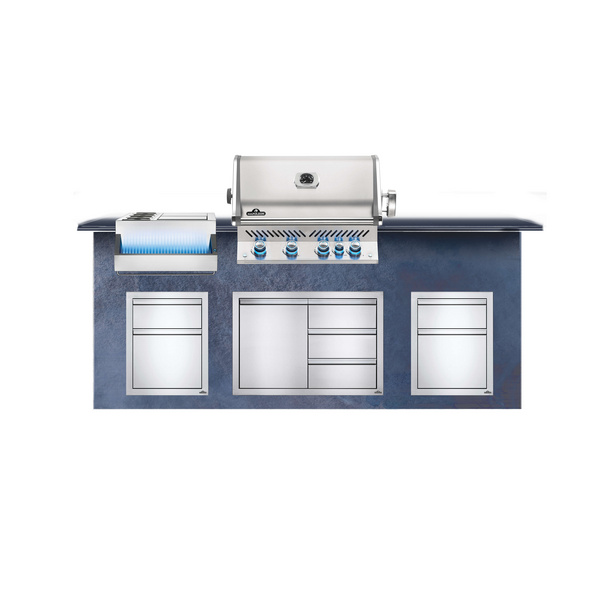 Gasgrill Prestige PRO™ 500, Edelstahl, Einbaugrill, inkl. Drehspieß