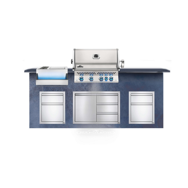 Gasgrill Prestige PRO™ 500, Edelstahl, Einbaugrill, inkl. Drehspieß