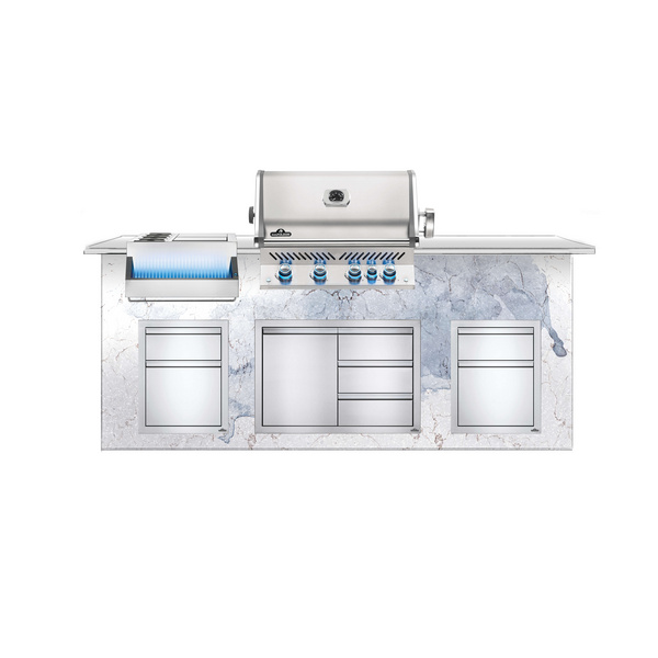 Gasgrill Prestige PRO™ 500, Edelstahl, Einbaugrill, inkl. Drehspieß