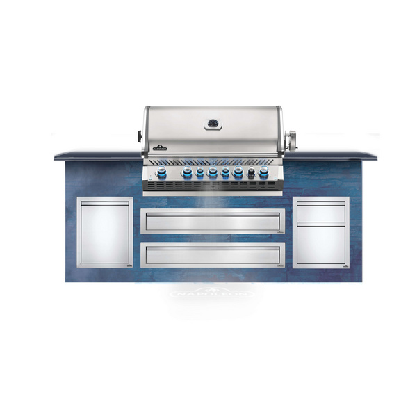 Gasgrill Prestige Pro™ 665, Edelstahl, Einbau