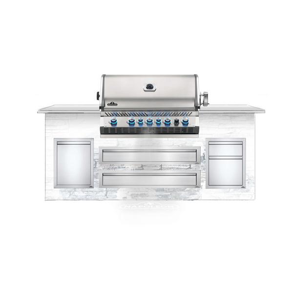 Gasgrill Prestige Pro™ 665, Edelstahl, Einbau