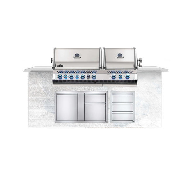 Gasgrill Prestige Pro™ 825, Edelstahl, Einbau