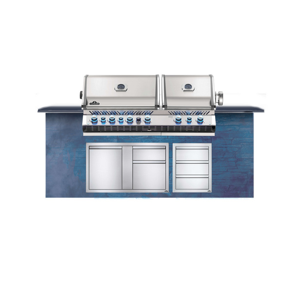 Gasgrill Prestige Pro™ 825, Edelstahl, Einbau