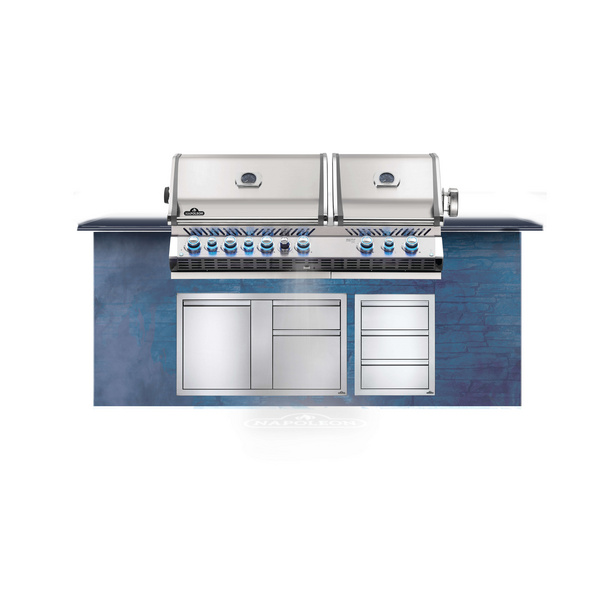 Gasgrill Prestige Pro™ 825, Edelstahl, Einbau
