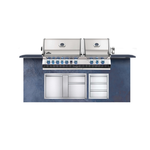 Gasgrill Prestige Pro™ 825, Edelstahl, Einbau