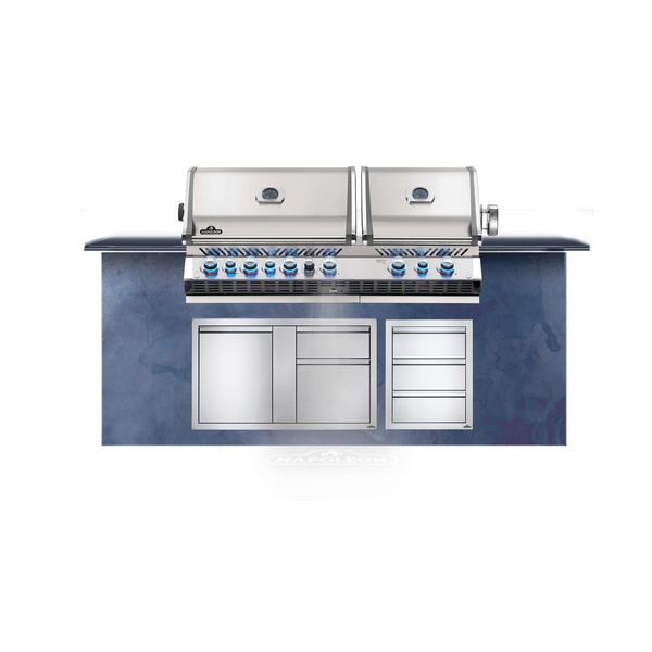 Gasgrill Prestige Pro™ 825, Edelstahl, Einbau