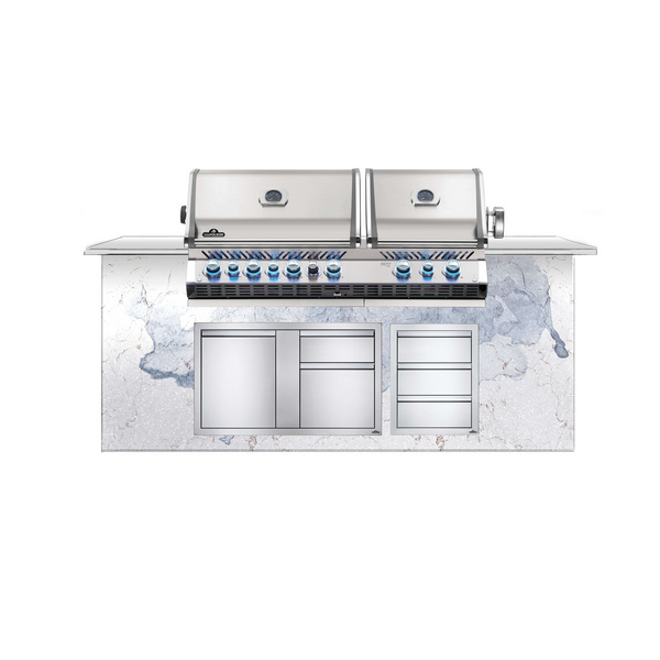 Gasgrill Prestige Pro™ 825, Edelstahl, Einbau