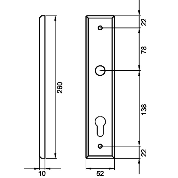 DRLE PZ88 71, Profilzylinder Edelst. matt