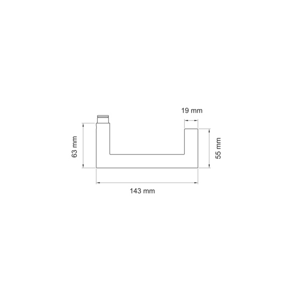 ED20, Griffstück Kos in Edelst. matt rechts/links