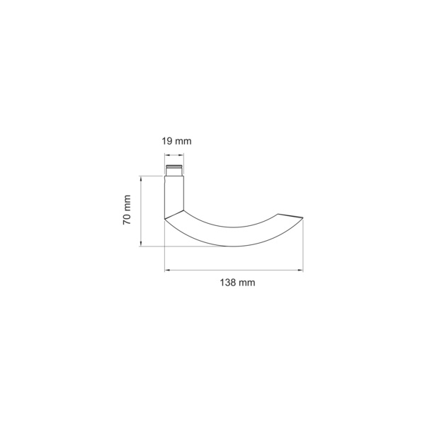 EDF26V, Griffstück Sylt Feuerschutz in Edelst. matt rechts/links