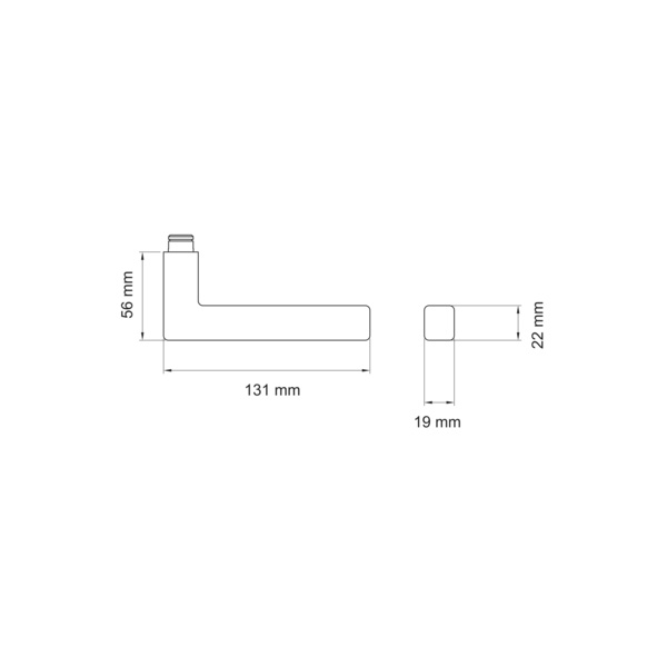 EDF46, Griffstück Seattle Feuerschutz in Antik Bronzeoptik rechts/links