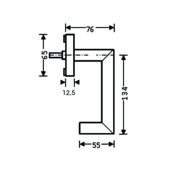 Kos EF204 71, Fenstergriff Edelst. matt