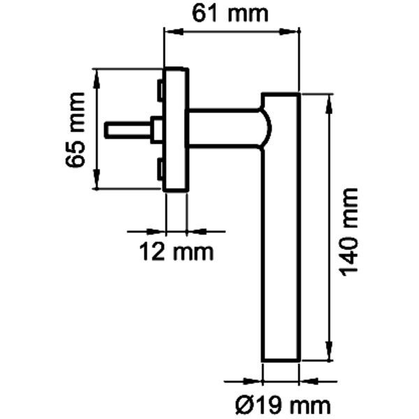 Manhattan EF214 71- Fenstergriff Edelst. matt