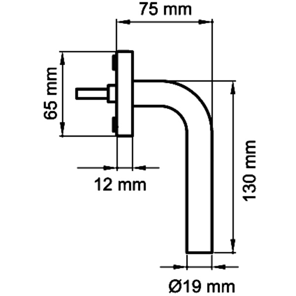 Malta EF254 71, Fenstergriff Edelst. matt
