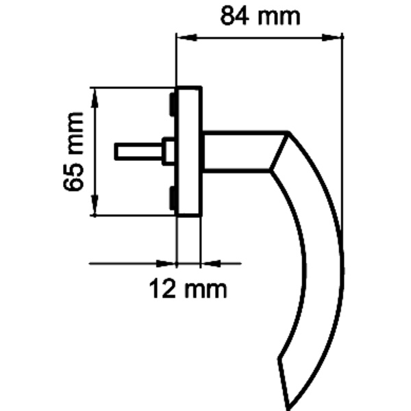 Sylt EF264 71, Fenstergriff Edelst. matt