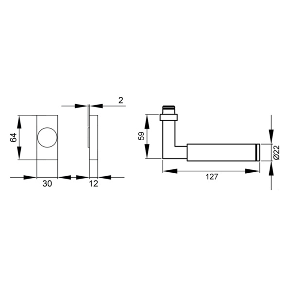 Tasmania EF314Q 71, Fenstergriff Edelst. matt