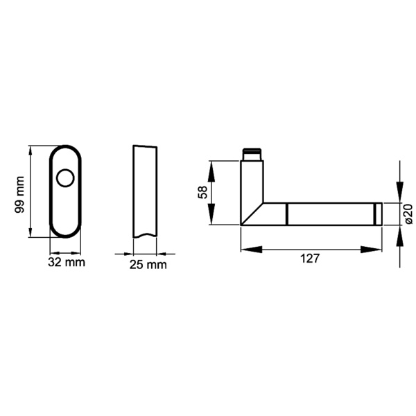 Rio Steel EF344 EAR 71, Fenstergriff Edelst. matt