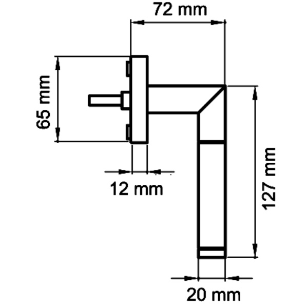Rio Steel EF344 71, Fenstergriff Edelst. matt