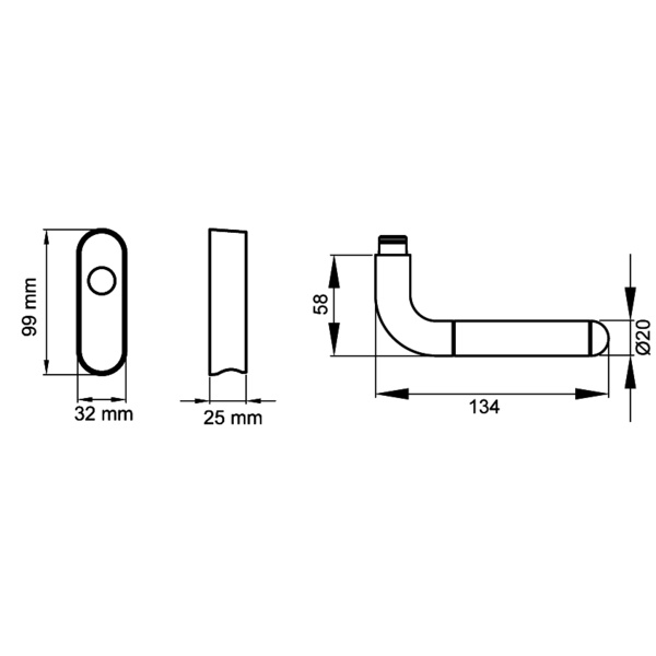 Lignano Steel EF354 EAR 73, Fenstergriff Edelst. poliert/matt