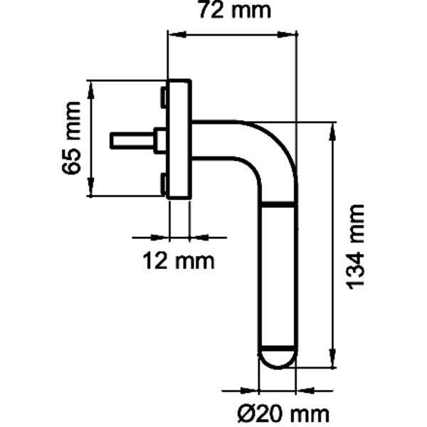 Lignano Steel EF354 71, Fenstergriff Edelst. matt
