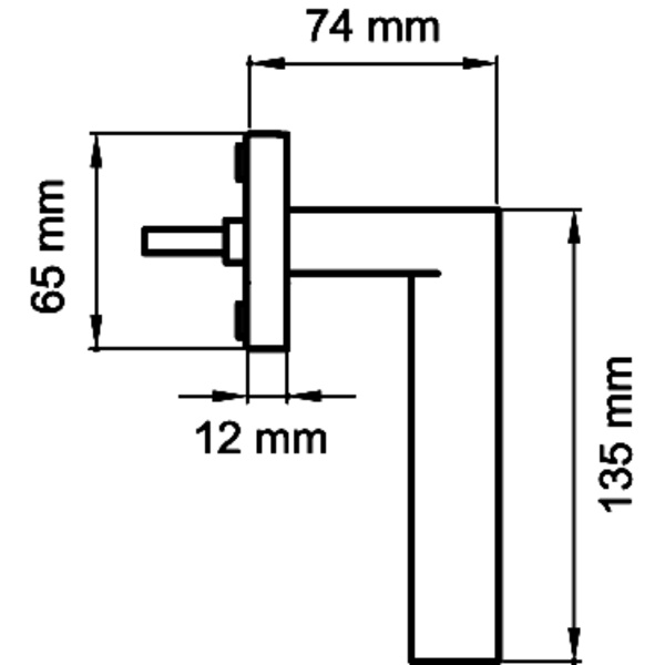 Madeira EF454Q 71, Fenstergriff Edelst. matt