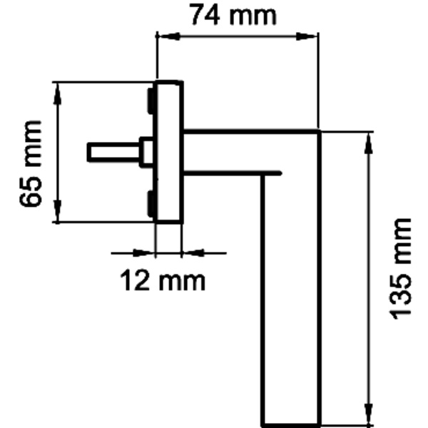 Madeira EF454 71, Fenstergriff Edelst. matt