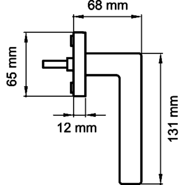 Seattle EF464Q 83, Fenstergriff mos Schwarz