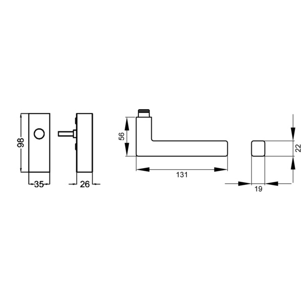 Seattle EF464 EARQ 83, Fenstergriff mos Schwarz