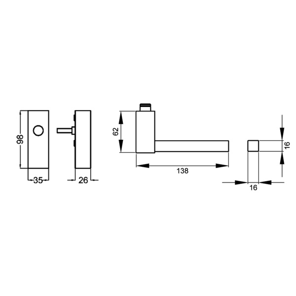 Portland EF474 EARQ 71, Fenstergriff Edelst. matt