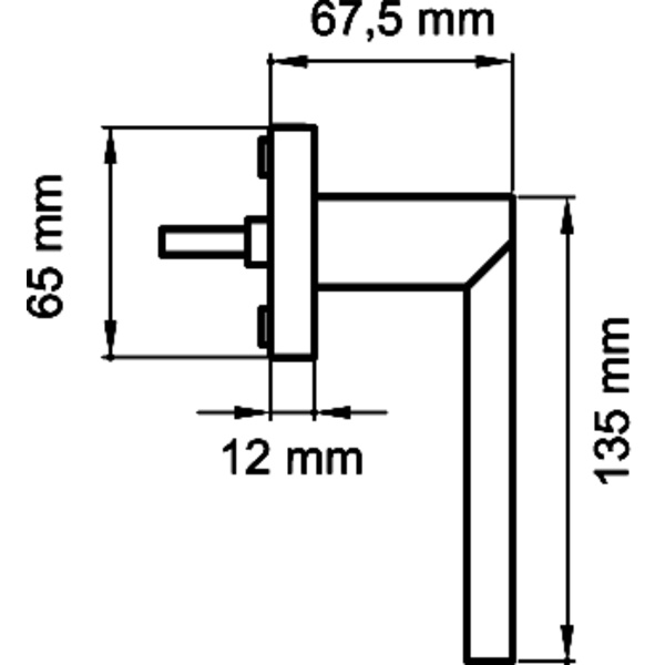 London EF514 71, Fenstergriff Edelst. matt