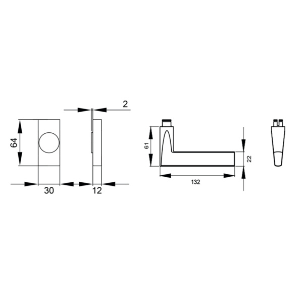 Montana EF544Q 71, Fenstergriff Edelst. matt