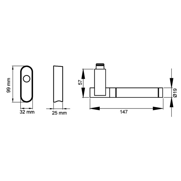 New York EF654 EAR 73, Fenstergriff Edelst. poliert/matt