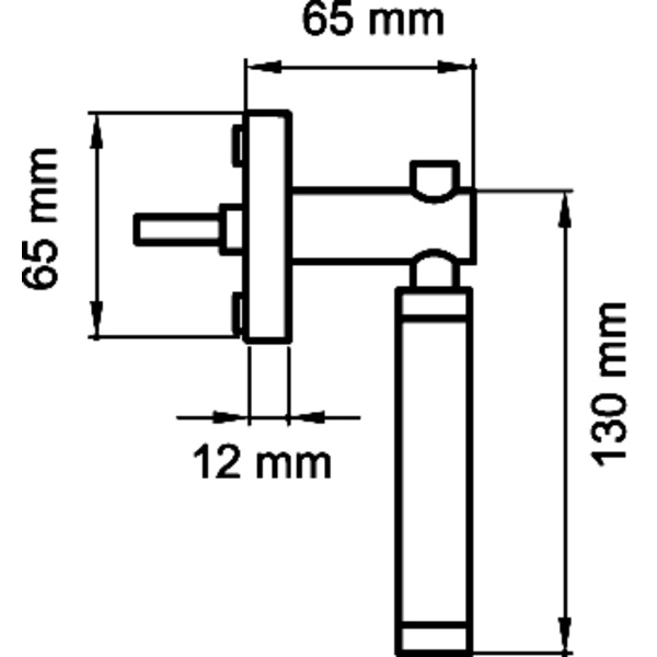 New York EF654 73, Fenstergriff Edelst. poliert/matt