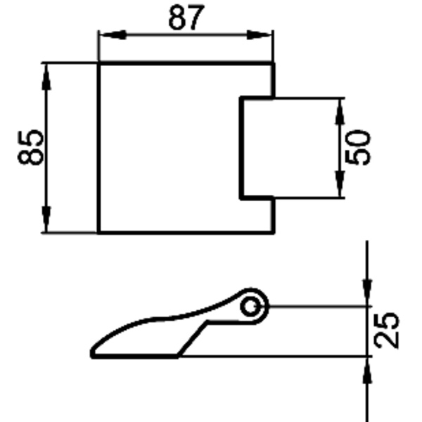 EGB 301 71 Glastürband 3-teilig 1 St. in Edelst. matt