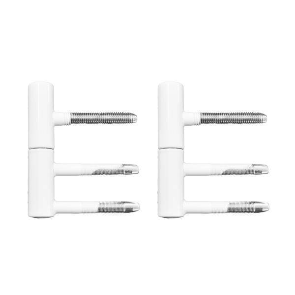 Bänder für Holzzargen EGB 502 84, 2-teiliges Rahmenteil für Holzzargen 1 Paar in Polaris Weiß Polaris Weiß